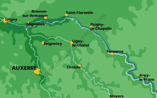 Maps of the Burgundy canal
