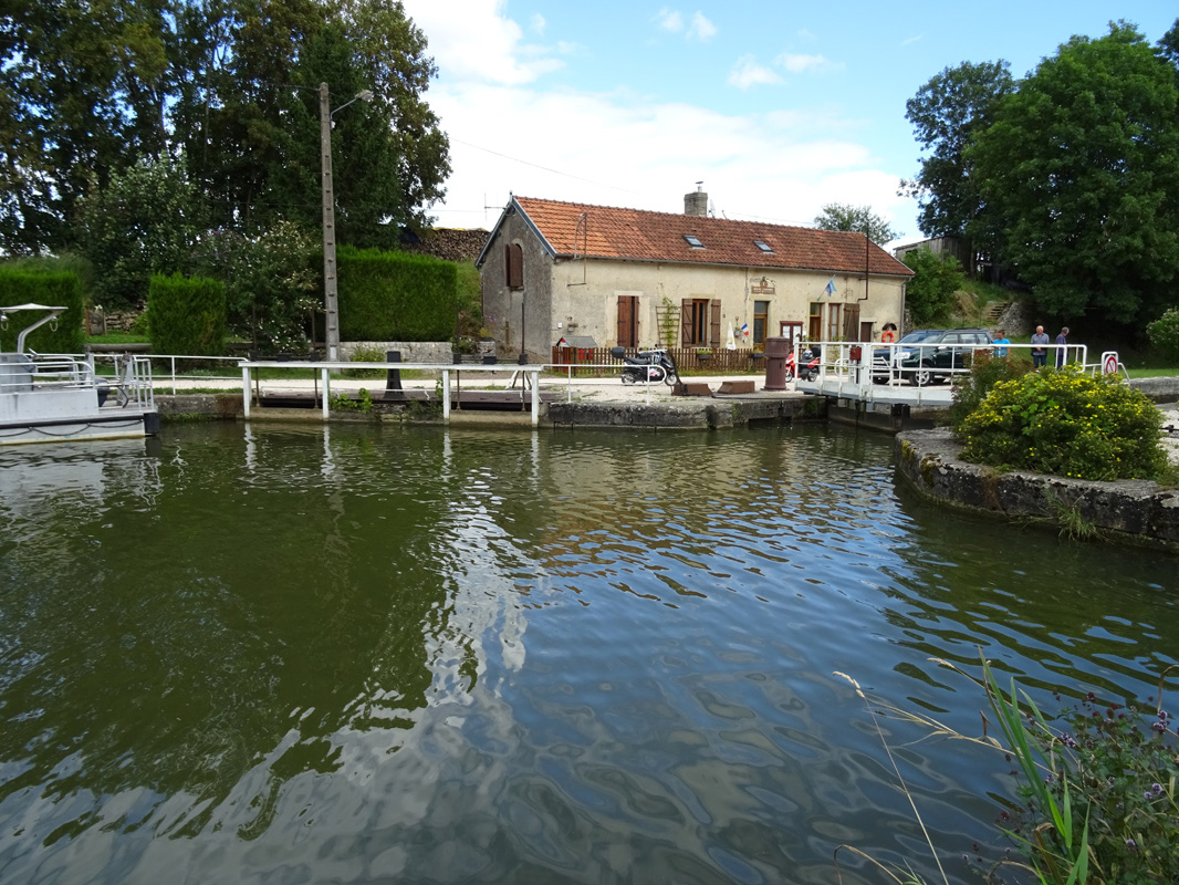 Canal locks and houses